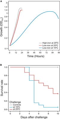 The Expression of Virulence Factors in Vibrio anguillarum Is Dually Regulated by Iron Levels and Temperature